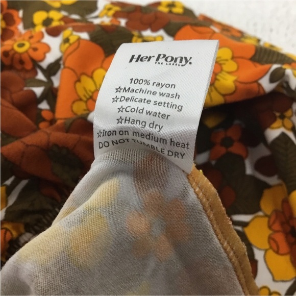 HER PONY MARGAUX Retro Look Festival Flare Pants US size 6 - Picture 10 of 15